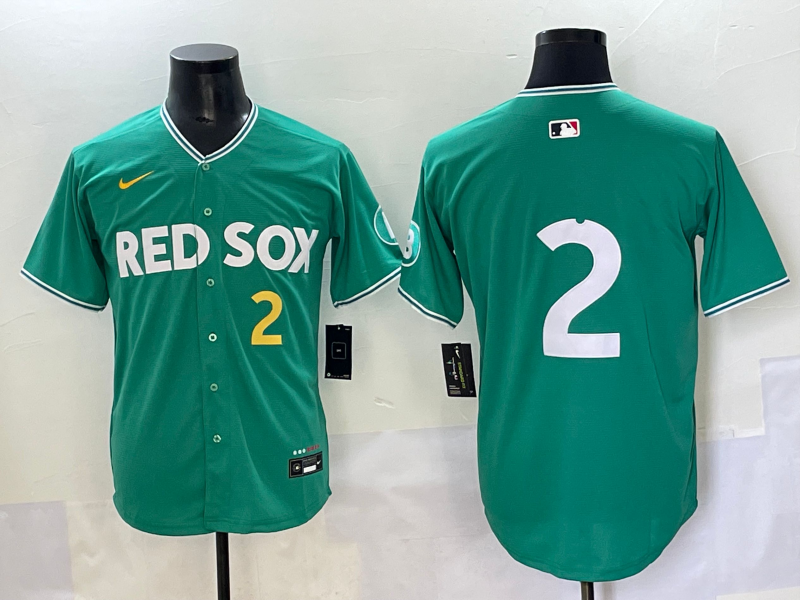 Men's Boston Red Sox Alex Bregman #2 Green 2025 City Connect Limited Jersey